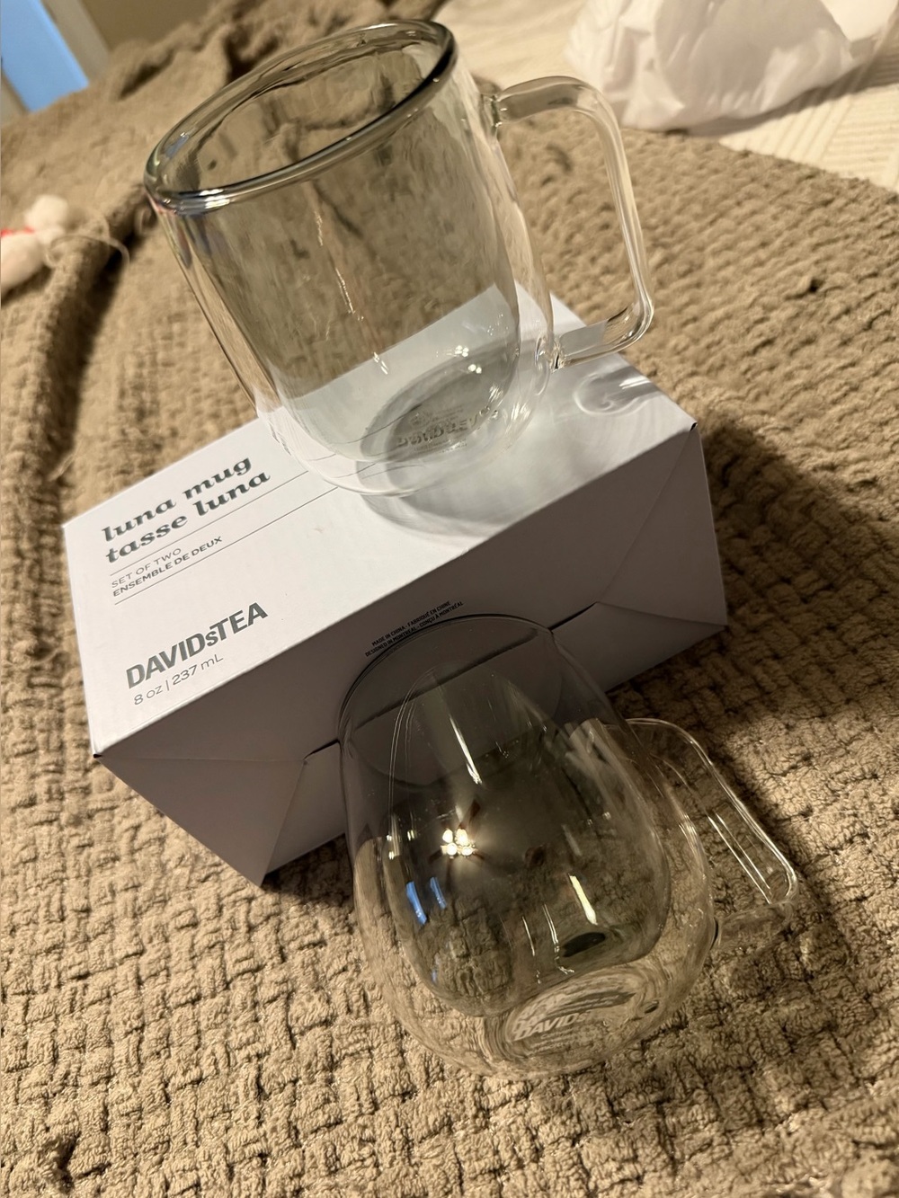 David’s Tea Clear Double-Wall Glass Mug